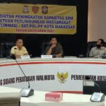 Peningkatan Sinergitas Satlinmas bersama  Satpol PP, Dalam mengawal Program Kasatpol PP Kota Makassar