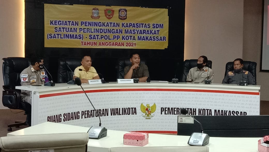 Peningkatan Sinergitas Satlinmas bersama  Satpol PP, Dalam mengawal Program Kasatpol PP Kota Makassar