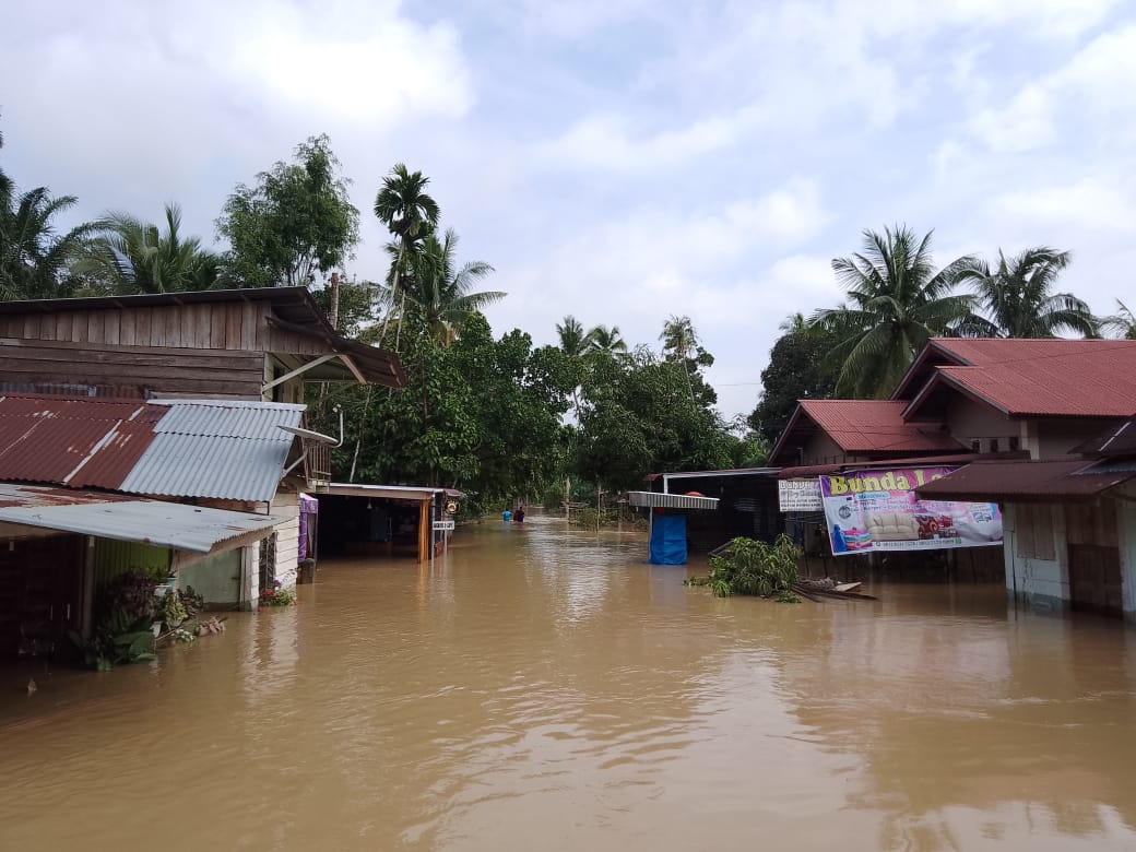Foto: Lokasi Banjir Desa Lubuk Napal Kecamatan Rambah Samo (dok.istimewa)