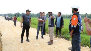Bupati Sampang H.Slamet Junaidi Meninjau Lokasi Jalan dan Jembatan Lingkar Selatan Sampang