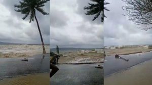 Akibat Cuaca Ekstrim, Pelayanan Ditunda dan Talud Pantai Kamali Roboh