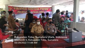 Kapolres Toba mengikuti Video Conference dari Kapolri Dalam Rangka Pelaksanaan Vaksinasi Serentak di Seluruh Indonesia