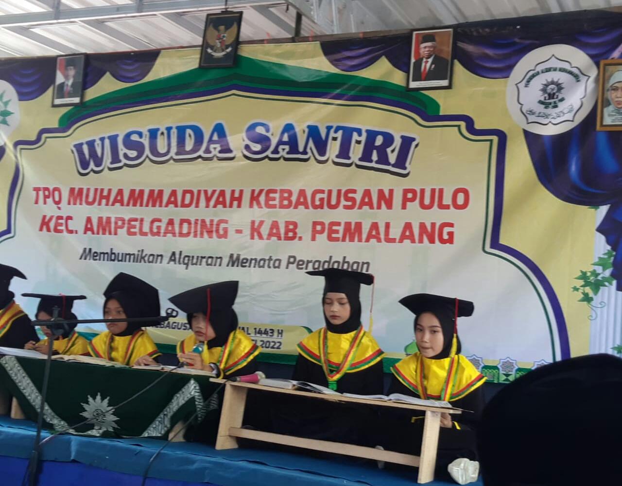 Acara Wisuda Santri TPQ Muhammadiyah di Desa Kebagusan Kecamatan Ampelgading