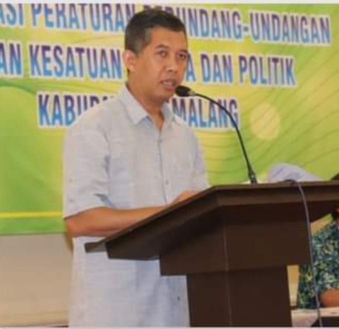 Sekretaris Badan Kesbangpol kabupaten Pemalang Nur Aji Mugi Harjono, S.Hut., M.E