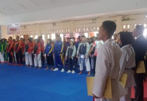 Upacara Pertandingan Karate Porprov Buton dan Bau-Bau di Hadiri 14 Kabupaten Kota