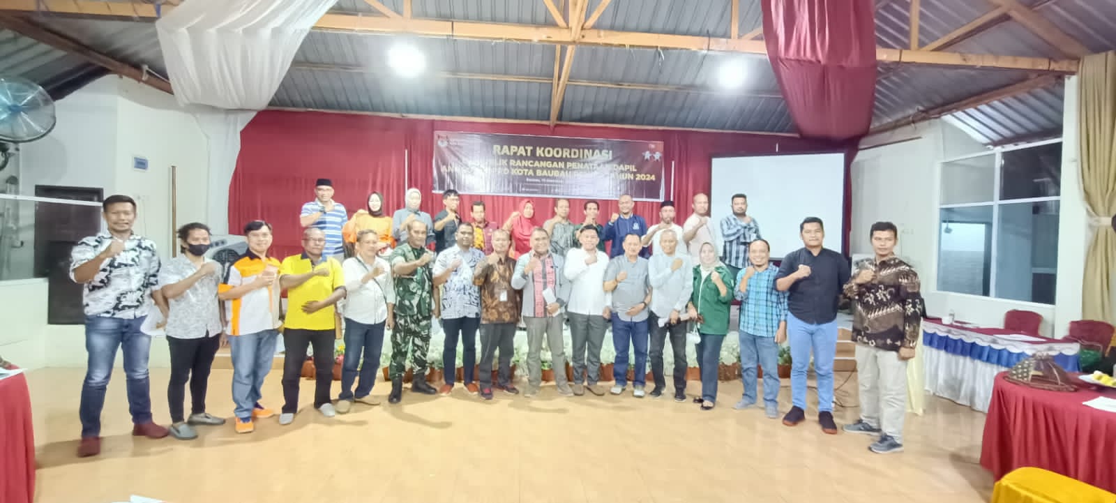 KPU Baubau Gelar Rakor Uji Publik Penetapan Dapil Caleg Tahun 2024