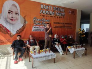 Bakti Sosial Giat Donor Darah Bersama Fahira Idris Anggota DPD MPR RI
