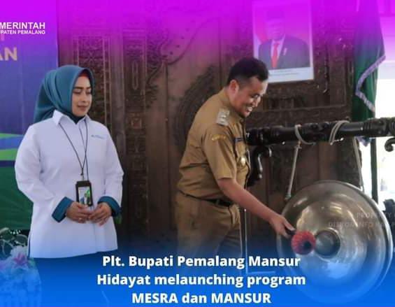 PLT Bupati Pemalang Bersama BPJS Ketenagakerjaan Melaunching Program MESRA Dan MANSUR di Pendopo Kabupaten Pemalang