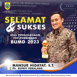 Mansur Hidayat Dinobatkan Sebagai Pembina BUMD terbaik 2023 di Ajang TOP BUMD Awards 2023